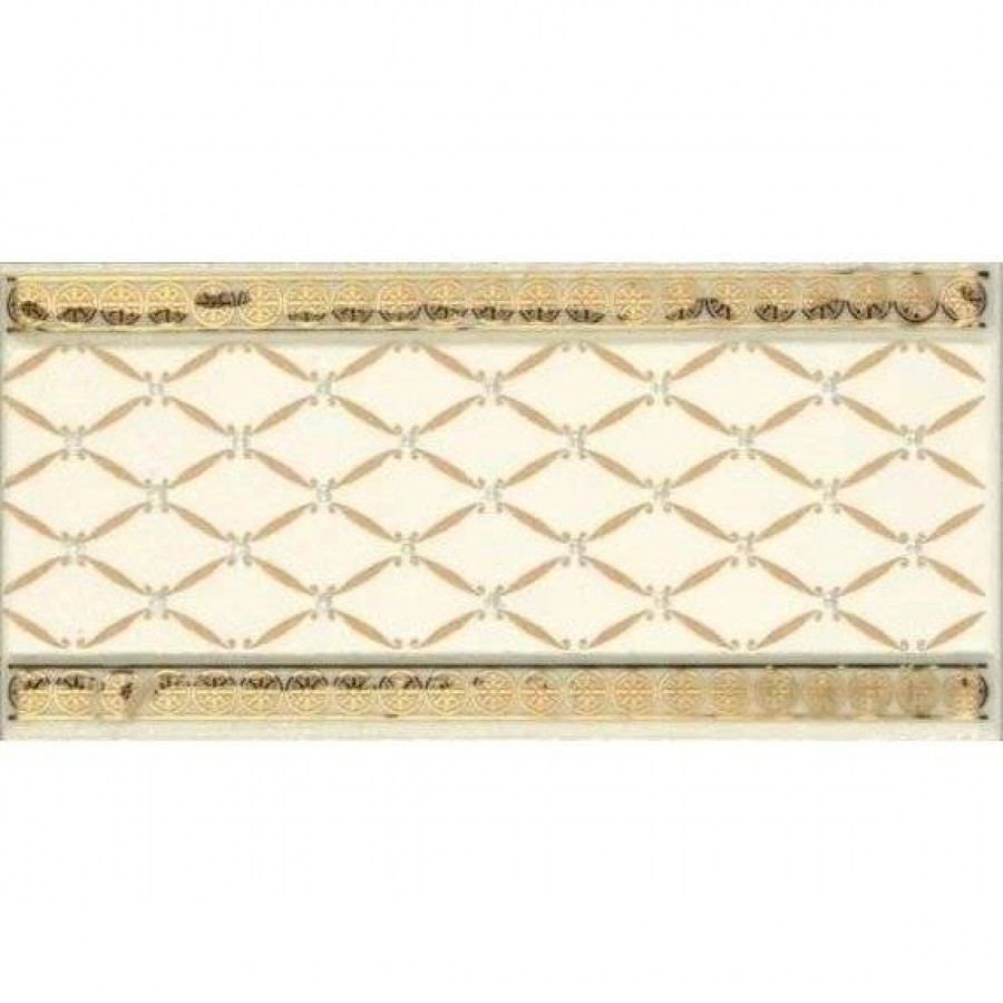 Бордюр 20x10 8мм Noblesse S001229 Cenefa Delis Marfil Gold глянцевая бежевый Ape Ceramica