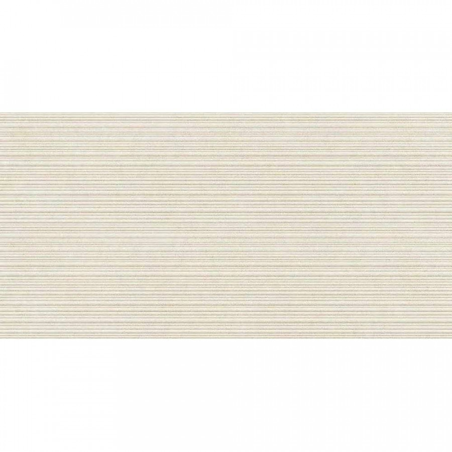 Керамогранит 120x60 9мм Nuances NU01BAR Bianco Ribbed Sq. матовая белый Italgraniti