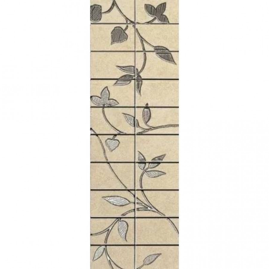 Мозаика 45x15 10мм Urbana UR02LA Beige List. Mosaico Fiore матовая бежевый Italgraniti