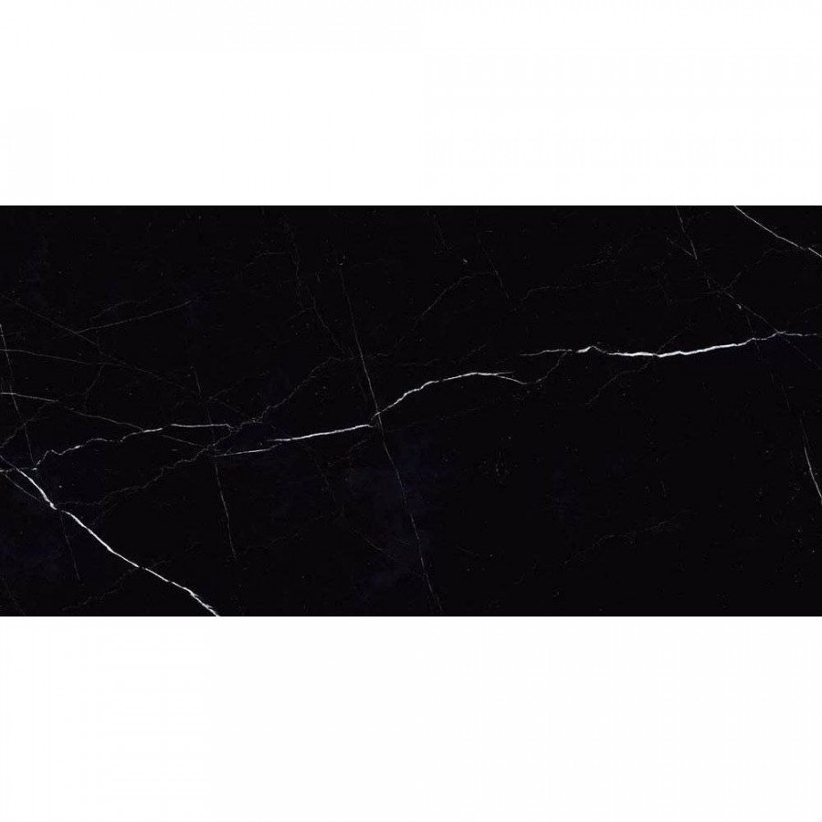 Керамогранит 120x60 10мм Boreale Black Glamour полированная черный Italica