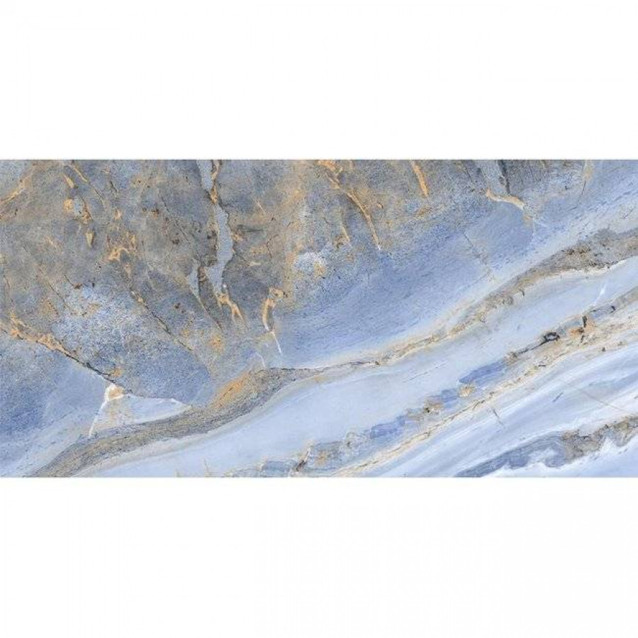 Керамогранит 120x60 10мм Bronko Blue Matt Carving матовая голубой Italica