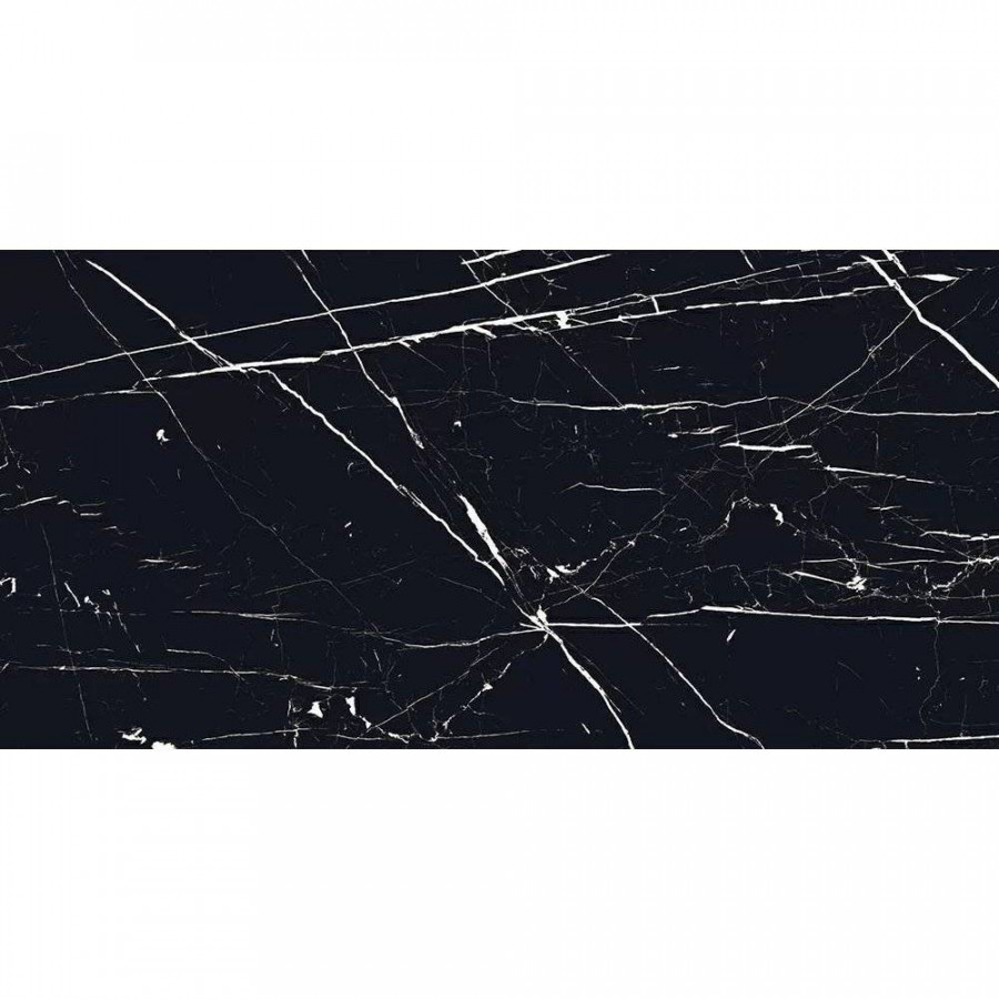 Керамогранит 120x60 10мм Markina Nero Glamour глянцевая черный Italica