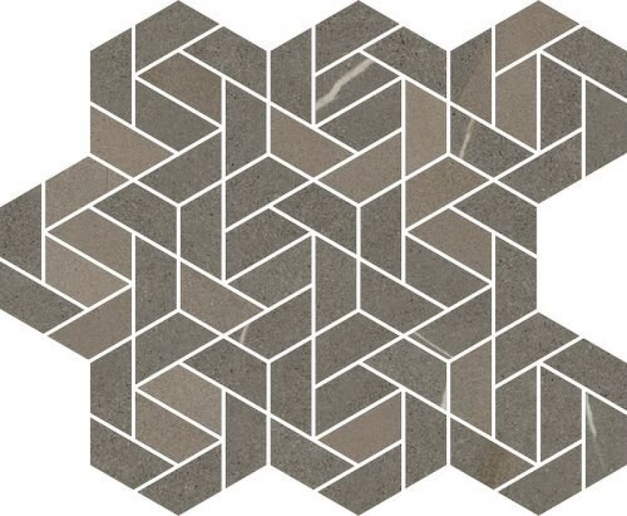 Плитка Плитка 35x29 Metropolis Arcadia Brown Mosaico Icon 620110000157 матовая коричневый камень Италон Италон