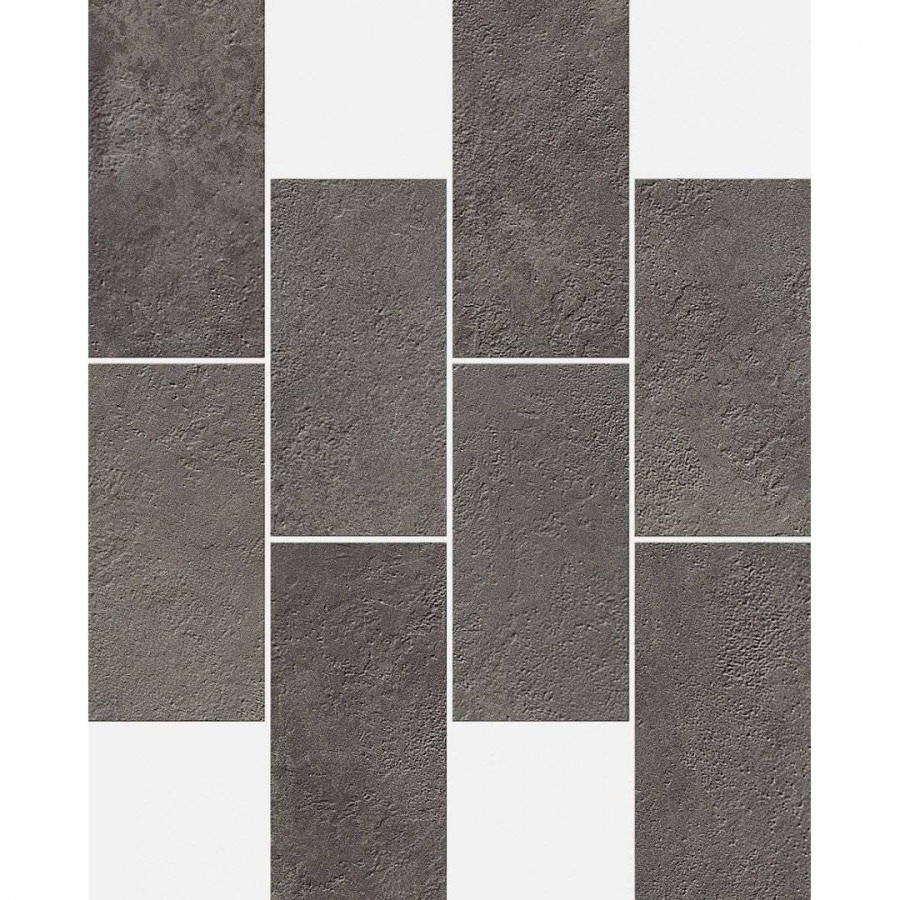 Мозаика 30x24 9мм Миллениум 610110000419 Блэк Минибрик матовая серый Italon