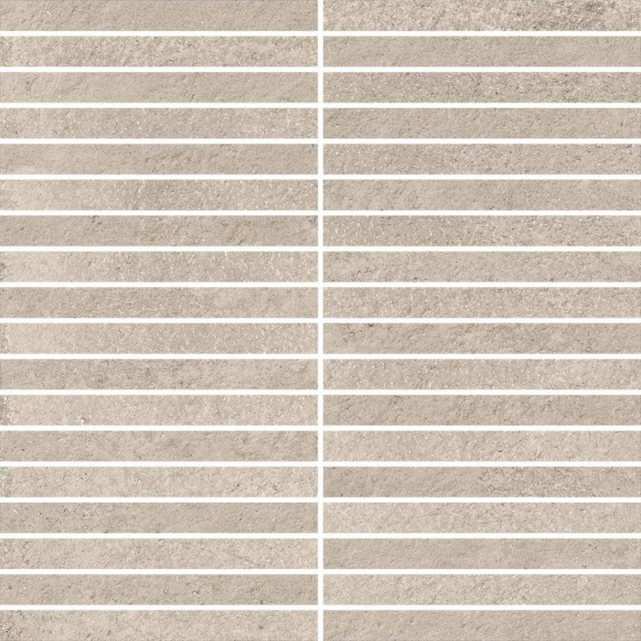 Мозаика 30x30 9мм Этернум 610110001118 Cream Mosaico Strip матовая бежевый Italon