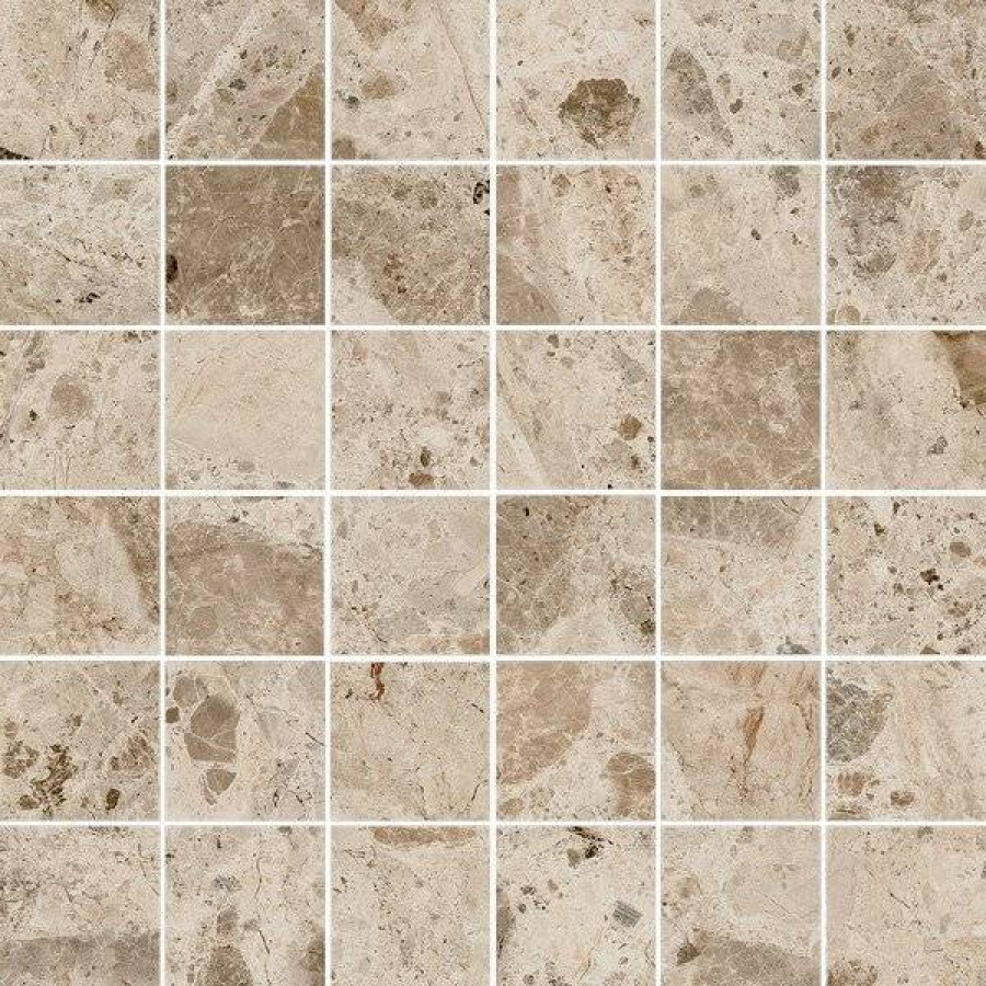Мозаика 30x30 9мм Continuum 610110001023 Stone Beige Mosaico матовая бежевый Italon