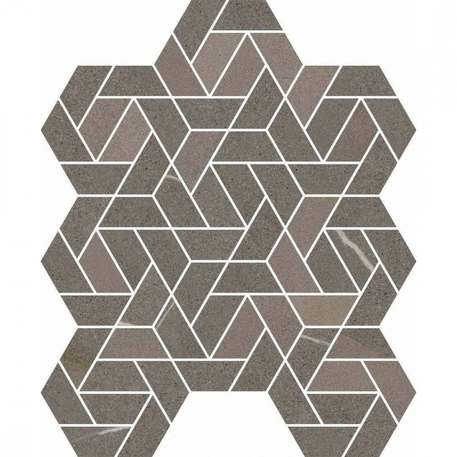 Мозаика 35x29 9мм Метрополис 620110000157 Аркадиа Браун Айкон матовая коричневый Italon