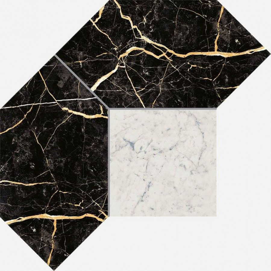 Мозаика 29x21 10мм Шарм Экстра 620110000085 Лоран Полигон Люкс глянцевая белый Italon