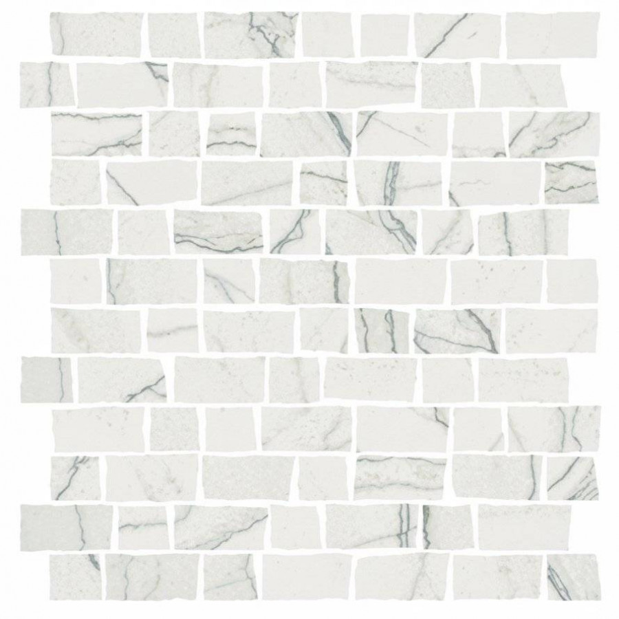 Мозаика 30x30 9мм Шарм Эдванс 620110000143 Платинум Роу патинированная белый Italon