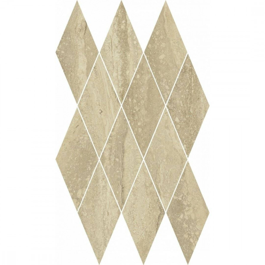 Мозаика 48x28 9мм Шарм Эдванс 620110000138 Травертино Даймонд полированная бежевый Italon
