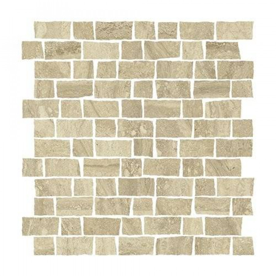 Мозаика 30x30 9мм Шарм Эдванс 620110000145 Травертино Роу патинированная бежевый Italon