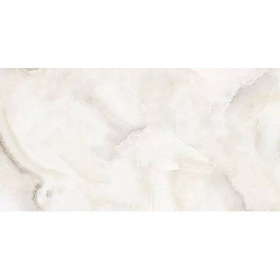 Керамогранит 120x60 9мм Cloudy Onyx White Glossy полированная белый ITC