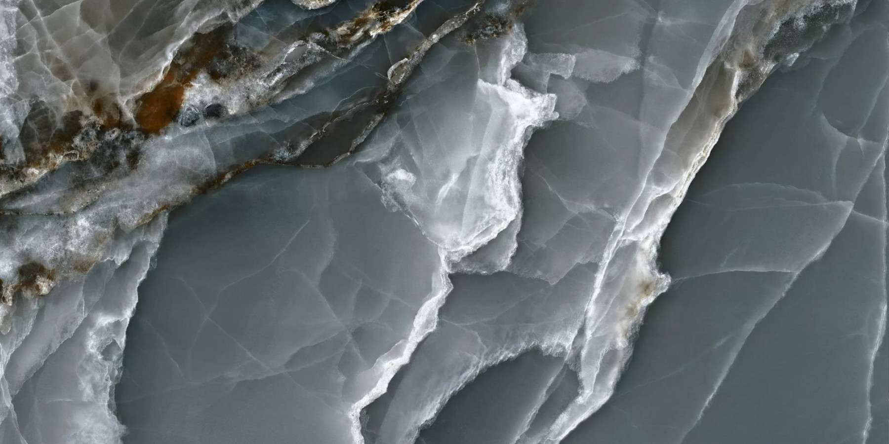 Керамогранит 120x60 9мм Agate Dark Polished полированная серый ITC