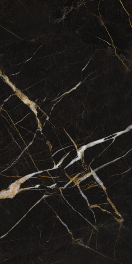 Плитка Плитка 120x60 9мм Elements Lux Port Laurent Lappato 2A25 черный мрамор Keope Ceramiche Keope Ceramiche
