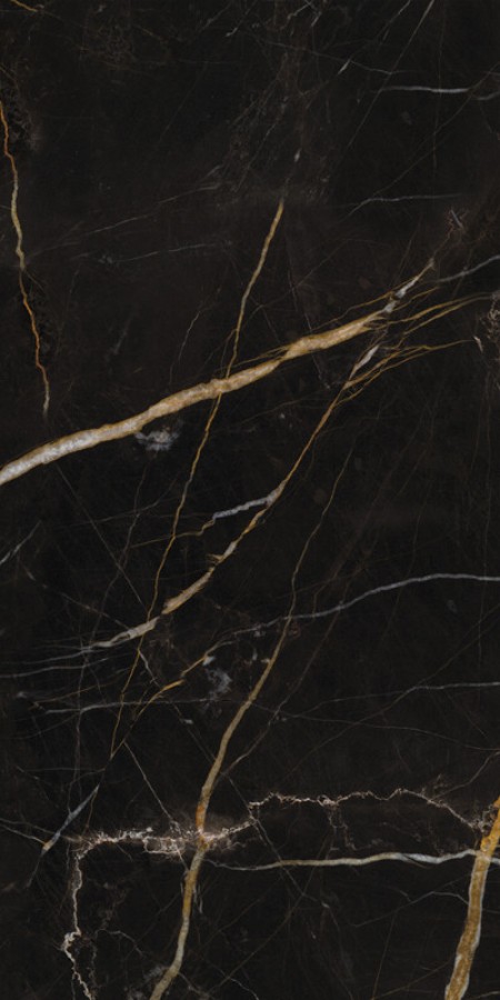 Керамогранит Керамогранит 120x60 9мм Elements Lux Port Laurent 60X120Nat 25A2 черный мрамор Keope Ceramiche Keope Ceramiche