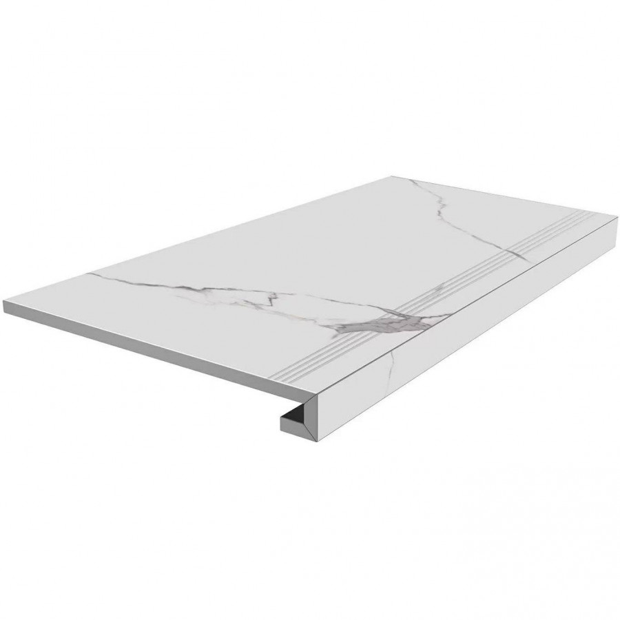 Ступень 80x33 9мм Монте Тиберио SG849992R/GCF Клееная Белый Лаппатированный лаппатированная белый Kerama Marazzi