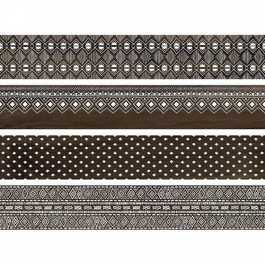 Керамогранит 120x20 11мм Про Вуд DL510400R Коричневый Декорированный Обрезной матовая белый Kerama Marazzi