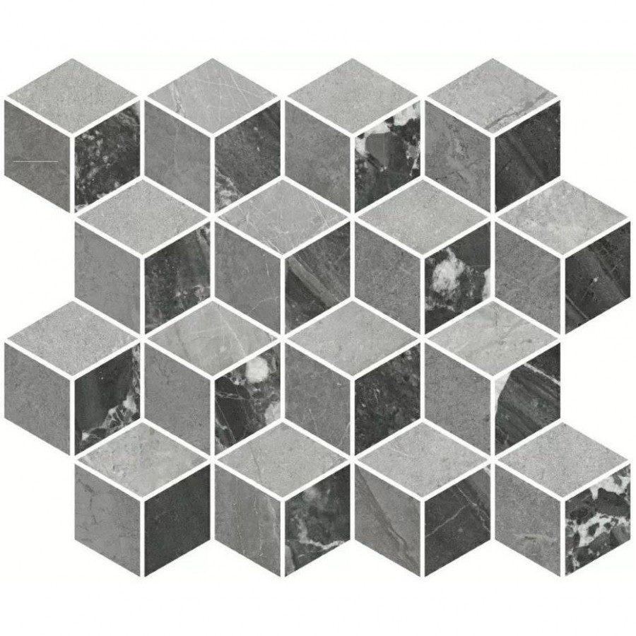 Мозаика 45x38 10мм Риальто T017/48008 1 Мозаичный Глянцевый глянцевая черный Kerama Marazzi