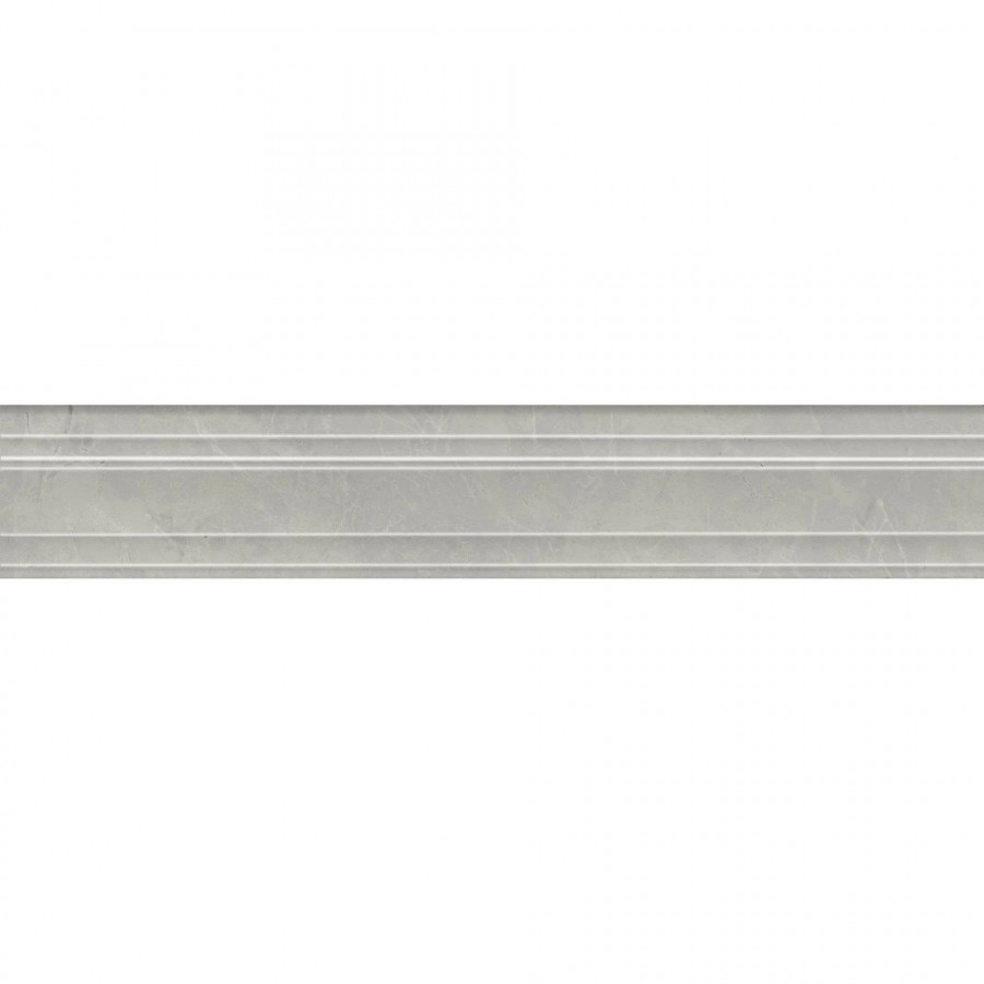 Бордюр 40x7 27мм Риальто BLF022R Багет Серый Светлый Глянцевый Обрезной глянцевая серый Kerama Marazzi