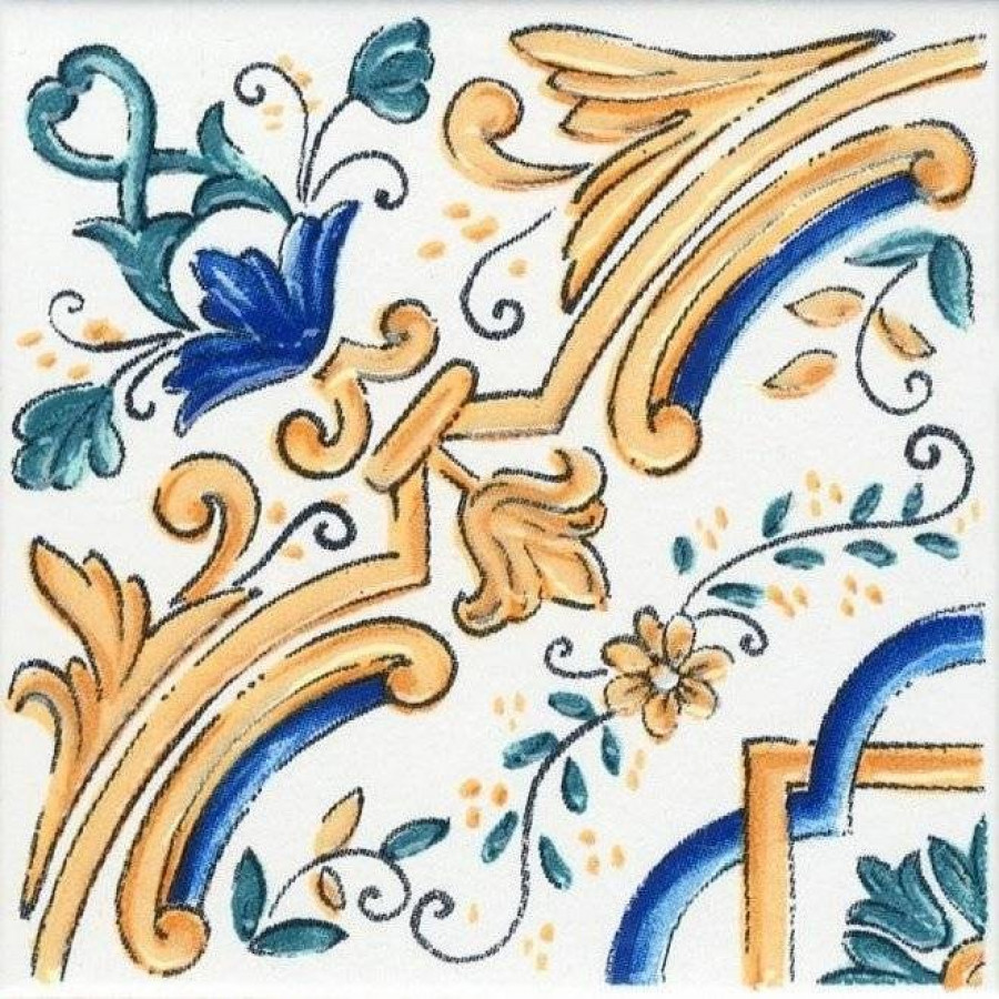 Декор 20x20 9мм Капри STG/A449/5232 Майолика глянцевая белый Kerama Marazzi