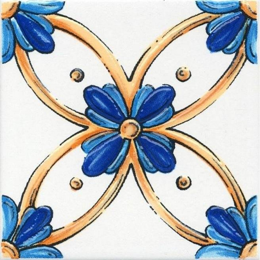 Вставка 10x10 7мм Капри STG/A488/1146H глянцевая белый Kerama Marazzi