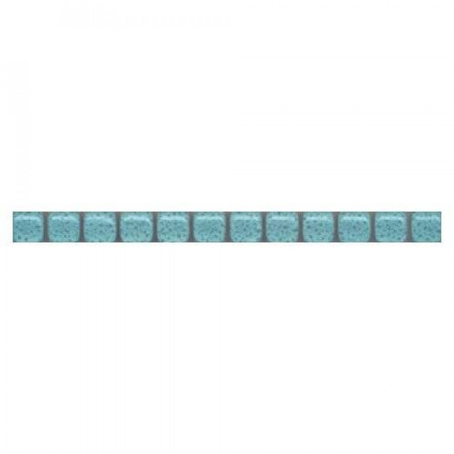 Бордюр 20x1 10мм Карандаш POF007 Бисер Бирюзовый Светлый глянцевая бирюзовый Kerama Marazzi
