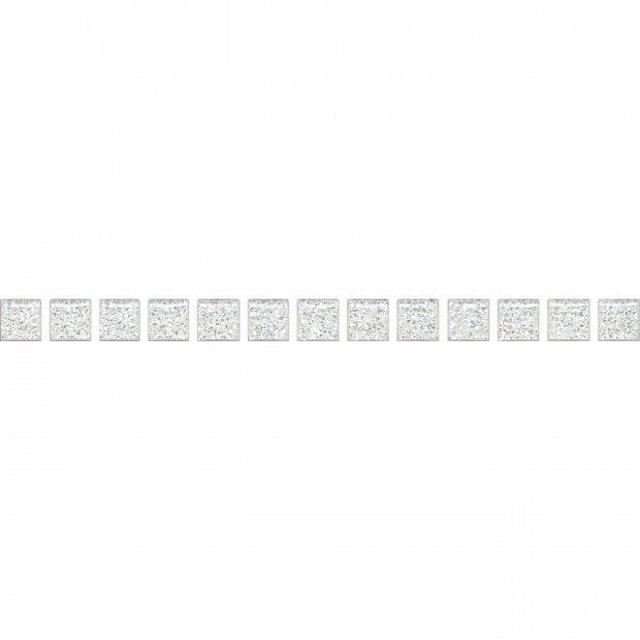 Бордюр 20x1 9мм Ковентри POF001 Карандаш Бисер Белый Серебро глянцевая серый Kerama Marazzi