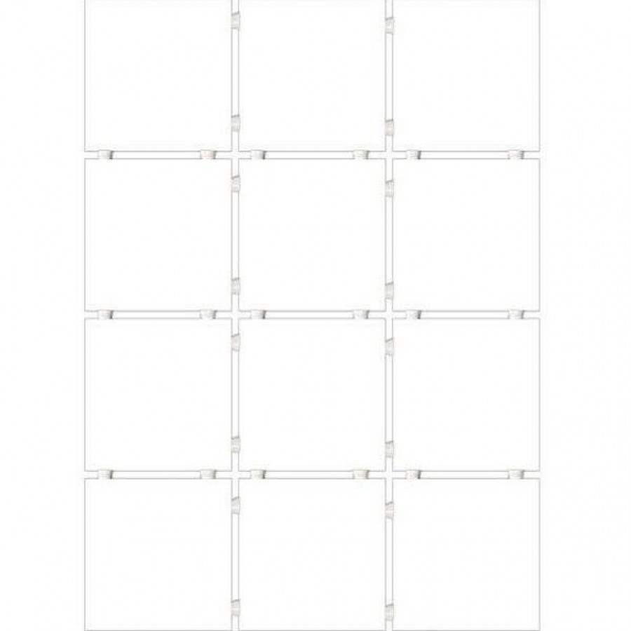 Керамическая плитка 40x30 7мм Конфетти 1146H Полотно Белая Блестящая (9.9x9.9) глянцевая белый Kerama Marazzi