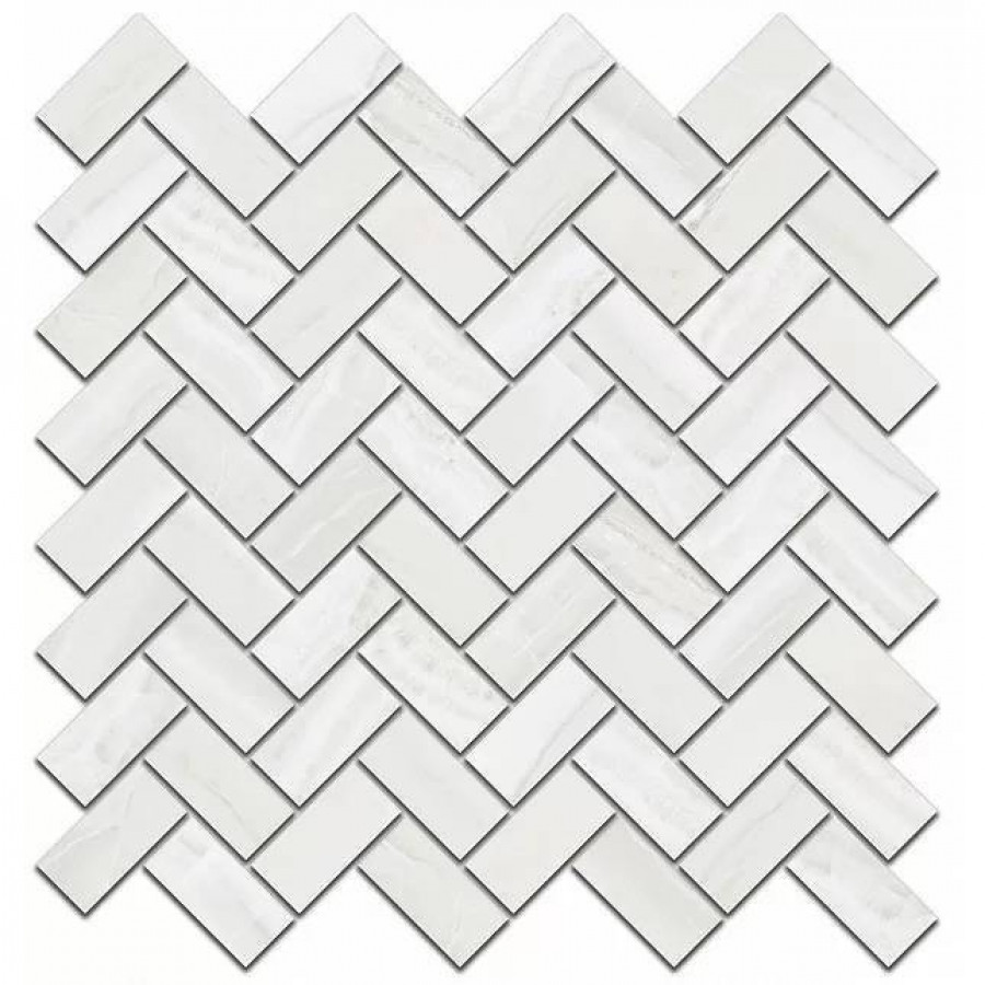 Декор 32x30 9мм Контарини 190/005T Светлый Мозаичный глянцевая белый Kerama Marazzi