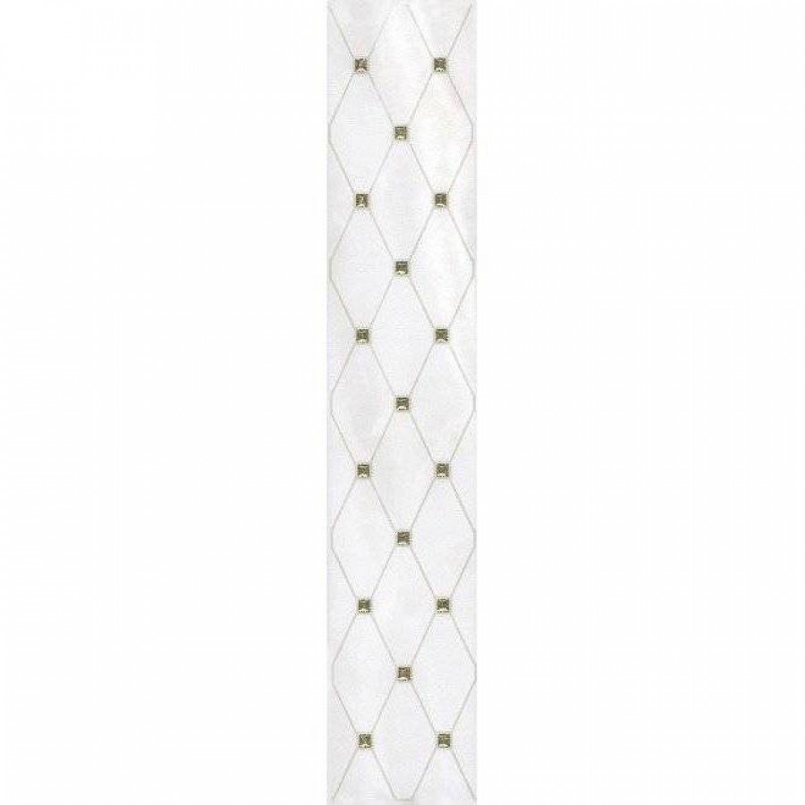 Бордюр 30x6 6.9мм Летний сад AD/A288/8259 Светлый глянцевая белый Kerama Marazzi
