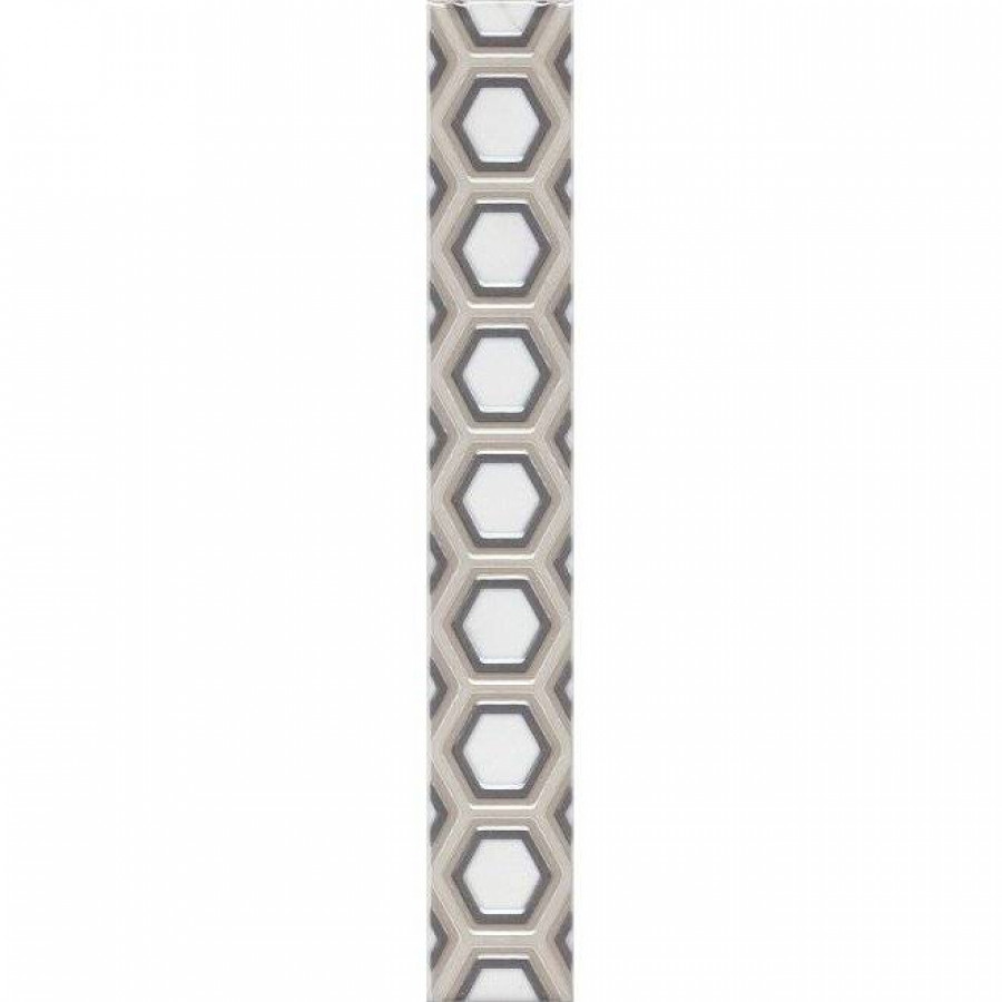 Бордюр 40x6 8мм Гран Пале AD/A403/6343 глянцевая белый Kerama Marazzi