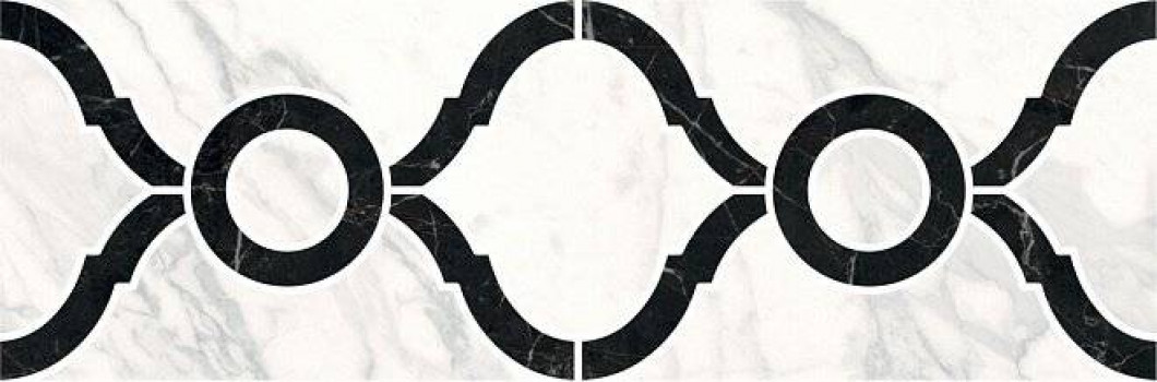 Бордюр 30x10 11мм Фрагонар ID91 наборный белый глянцевая двухцветный Kerama Marazzi