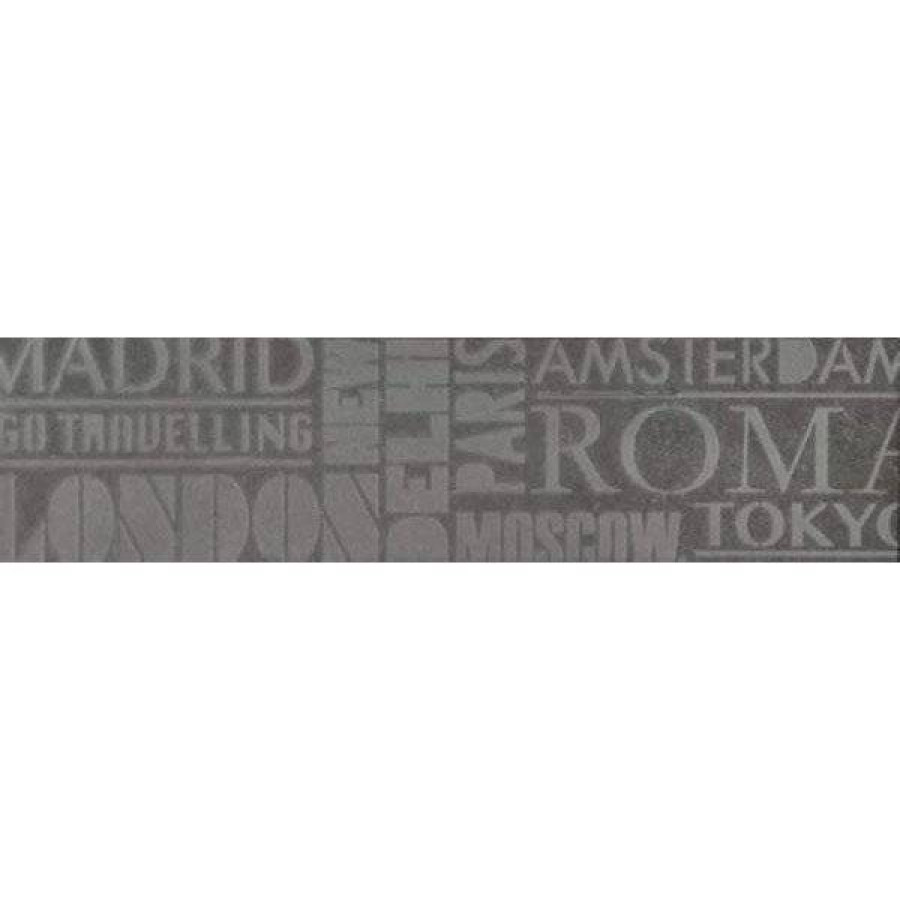 Керамогранит 60x15 11мм Про Матрикс SBD013/DD3184 Антрацит Шрифты матовая серый Kerama Marazzi