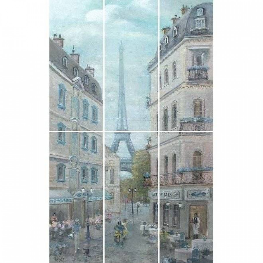 Панно 100x60 9мм Кантри Шик VB/A14/6x/7071 Париж матовая серый Kerama Marazzi