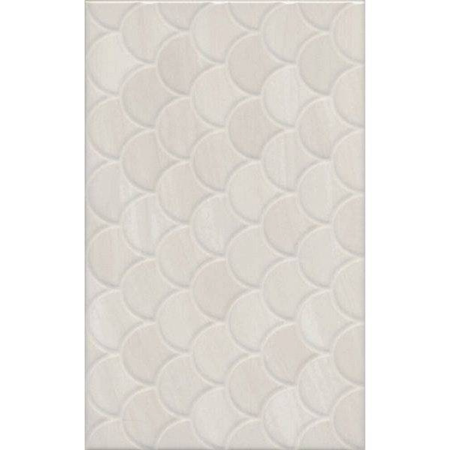 Керамическая плитка 40x25 8мм Сияние 6377 Светлый Структура глянцевая серый Kerama Marazzi