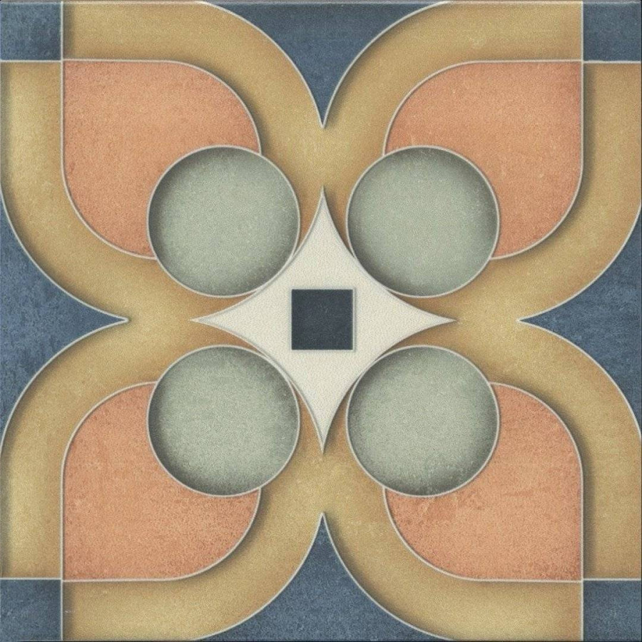 Декор 20x20 6.9мм Фантазия HGD\A558\5009 4 Матовый матовая синий Kerama Marazzi