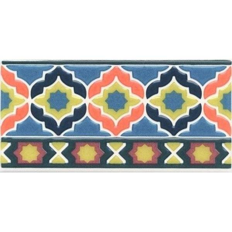 Декор 15x7 9мм Алькасар HGD/A322/16000 глянцевая синий Kerama Marazzi