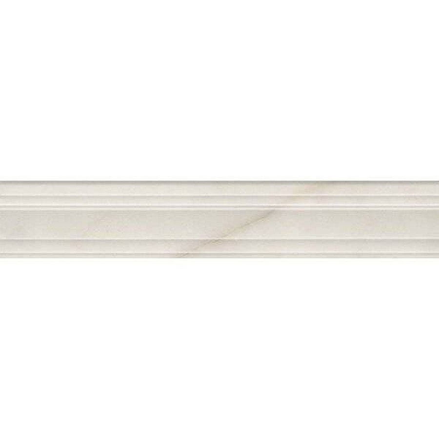 Бордюр 40x7 28мм Греппи BLF001R глянцевая белый Kerama Marazzi