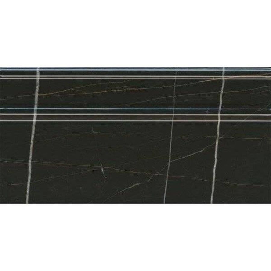 Плинтус 40x20 16мм Греппи FME008R глянцевая черный Kerama Marazzi