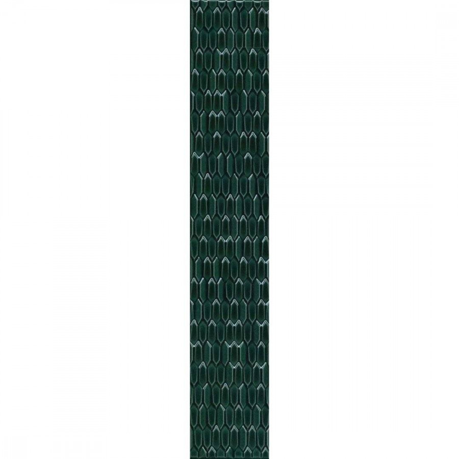 Бордюр 40x7 9мм Левада LSB001 Зеленый Темный глянцевая зеленый Kerama Marazzi