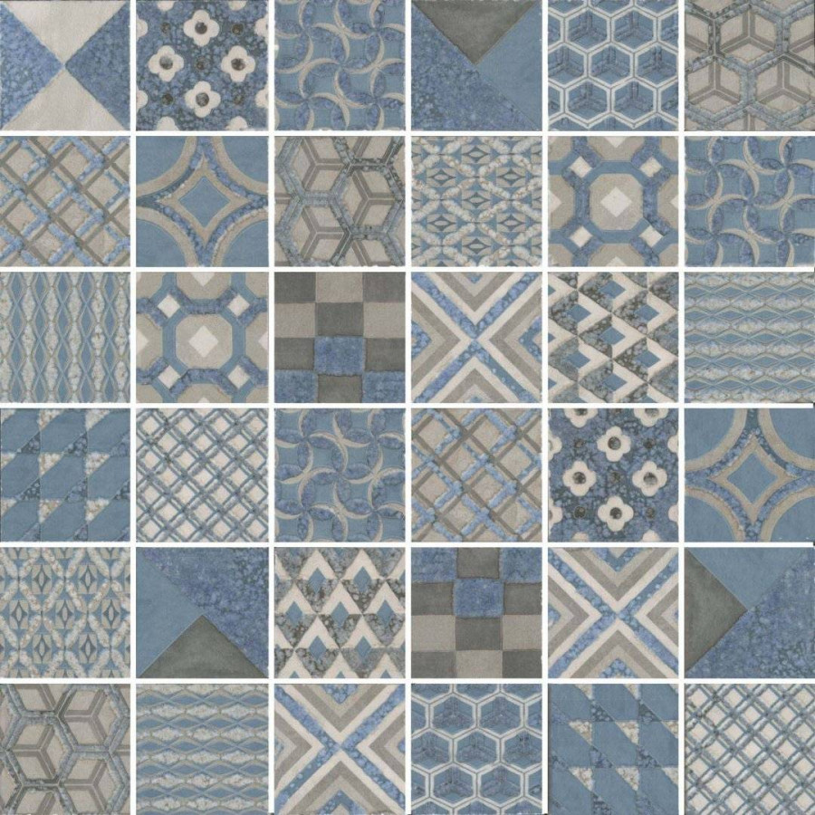 Декор 30x30 9мм Онда VT416B\MM 2 Мозаичный матовая синий Kerama Marazzi