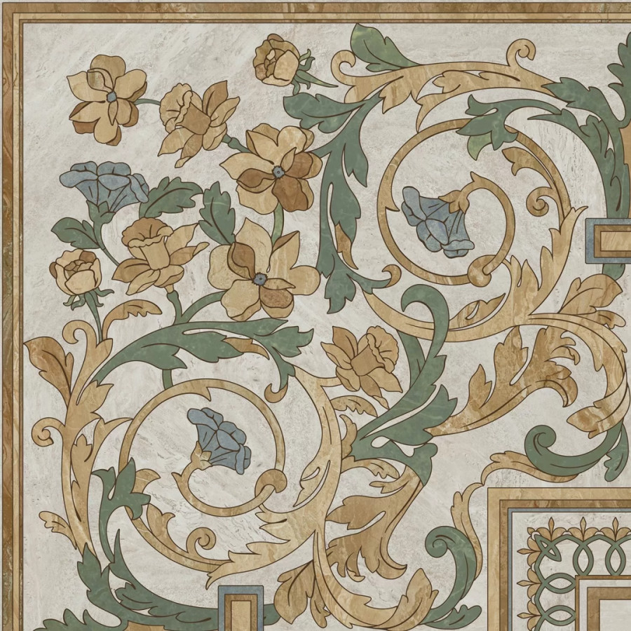 Декор 60x60 9мм Эвора HGD/A516/SG606220RL Угол Глянцевый глянцевая бежевый Kerama Marazzi