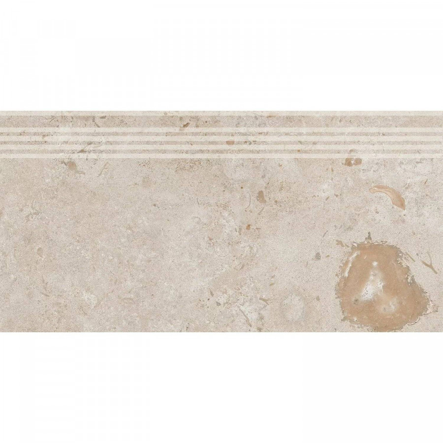 Ступень 60x30 9мм Про Лаймстоун DD205420R\GR Бежевый Темный Натуральный Обрезной матовая бежевый Kerama Marazzi
