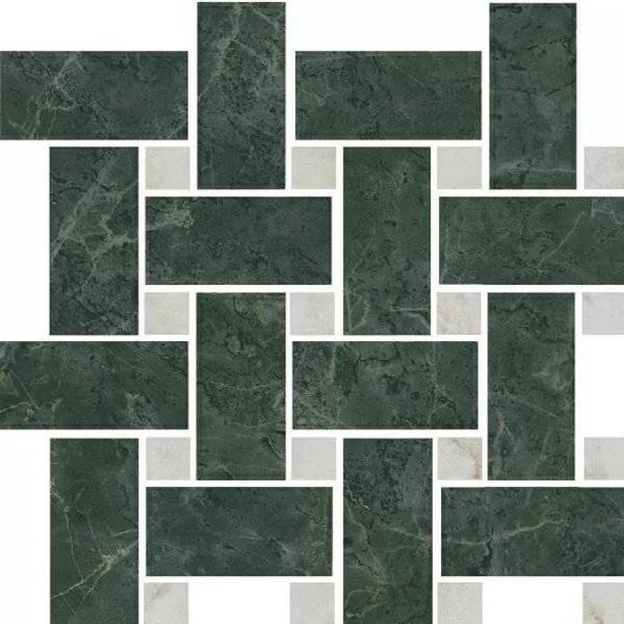 Мозаика 32x32 9мм Серенада T038/SG6542 Мозаичный Зеленый Лаппатированный лаппатированная зеленый Kerama Marazzi