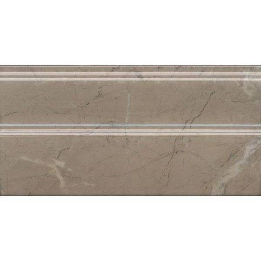 Плинтус 30x15 17мм Серенада FMA032R Бежевый Темный Глянцевый Обрезной глянцевая коричневый Kerama Marazzi