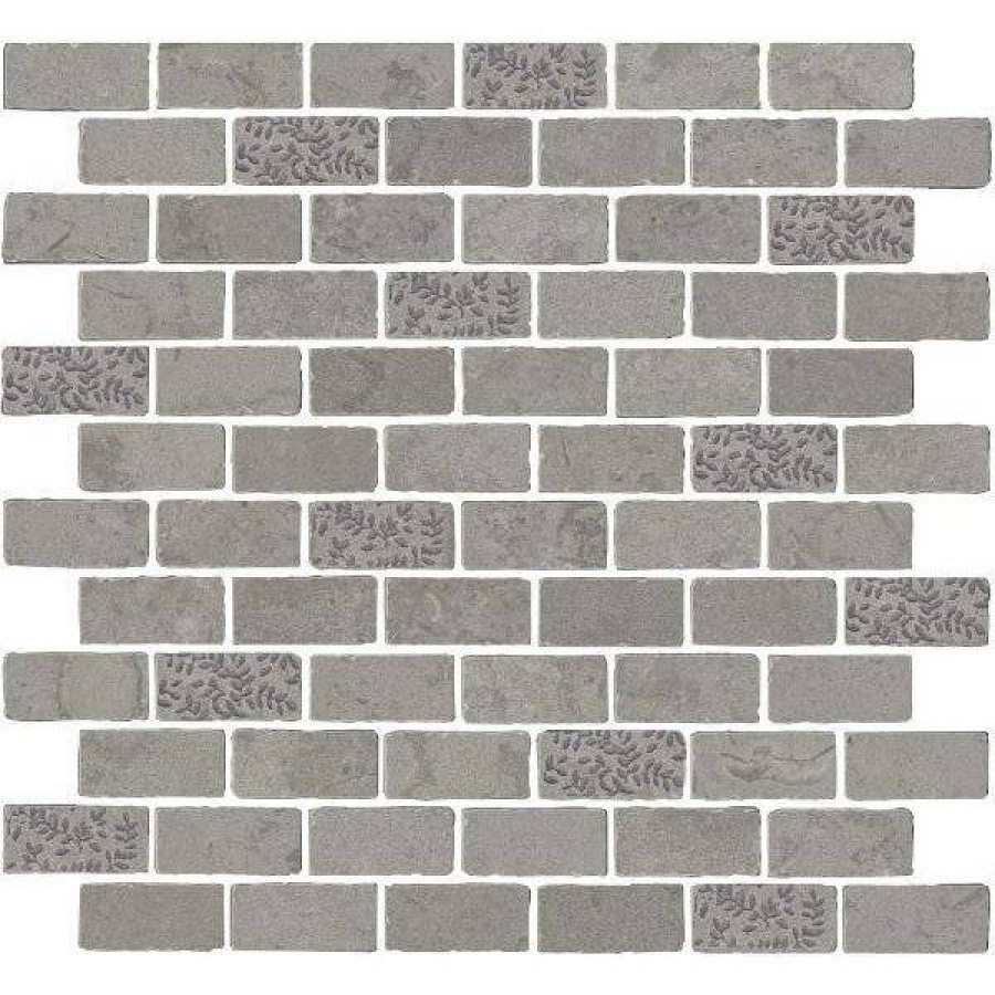 Мозаика 32x30 9мм Про Лаймстоун Антика MBD010 Серый Матовый матовая серый Kerama Marazzi