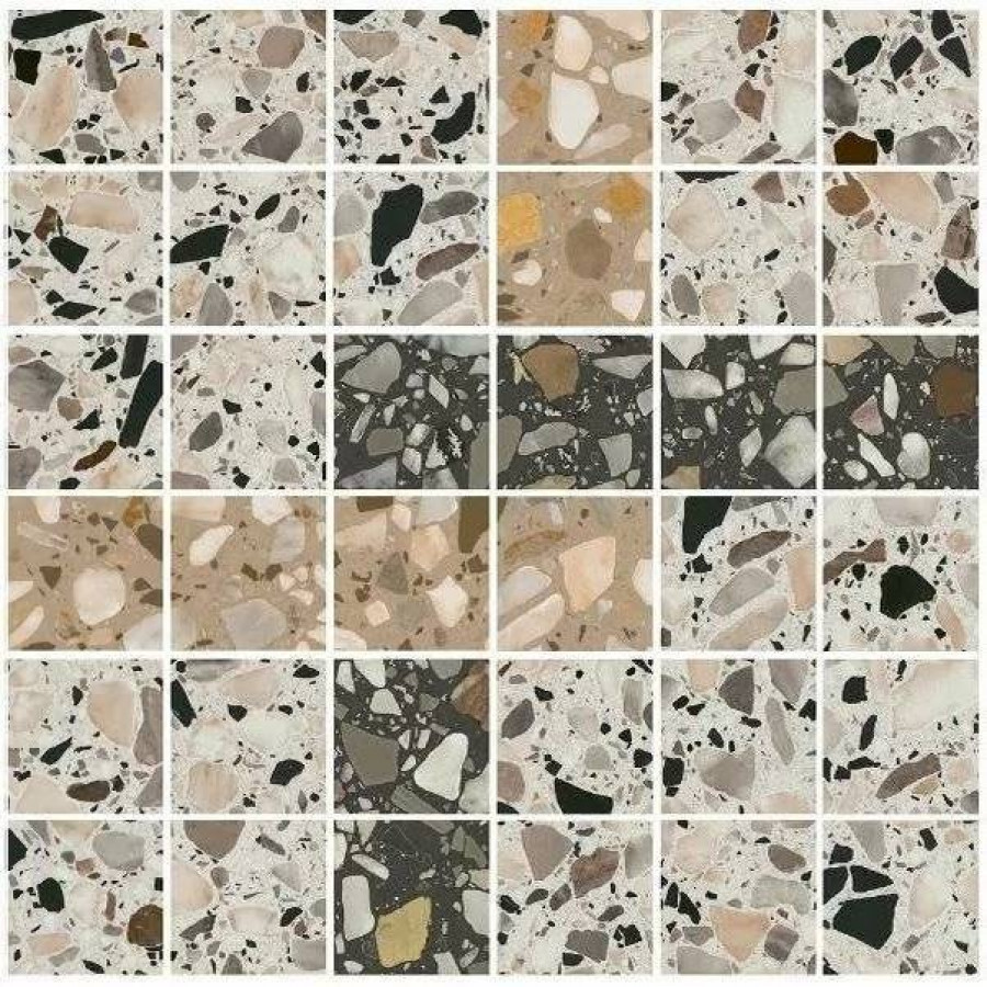 Мозаика 30x30 9мм Бричиола SG6532/MM 2 Мозаичный Лаппатированный лаппатированная серый Kerama Marazzi