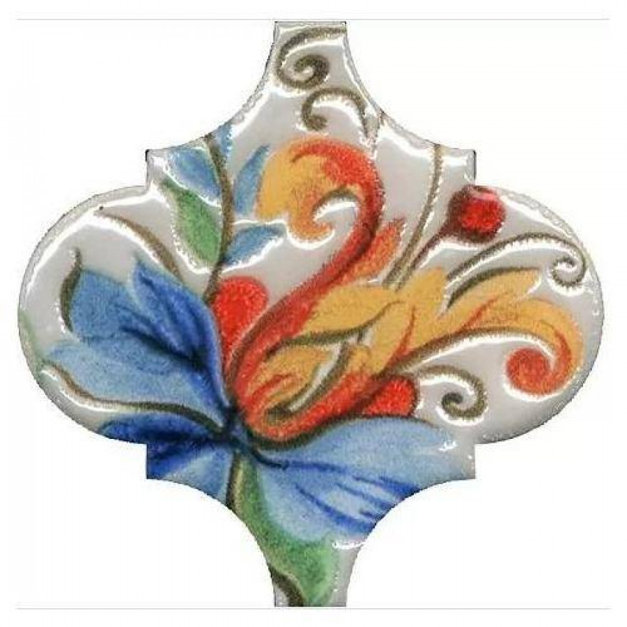 Декор 7x7 7мм Арабески Тоскана VT/A580/65000 4 Глянцевый глянцевая белый Kerama Marazzi