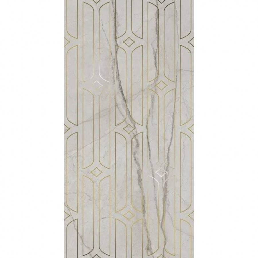 Декор 120x60 9мм Ифран KMD3STA029BR Серый Светлый Глянцевый Обрезной глянцевая золотой Kerama Marazzi