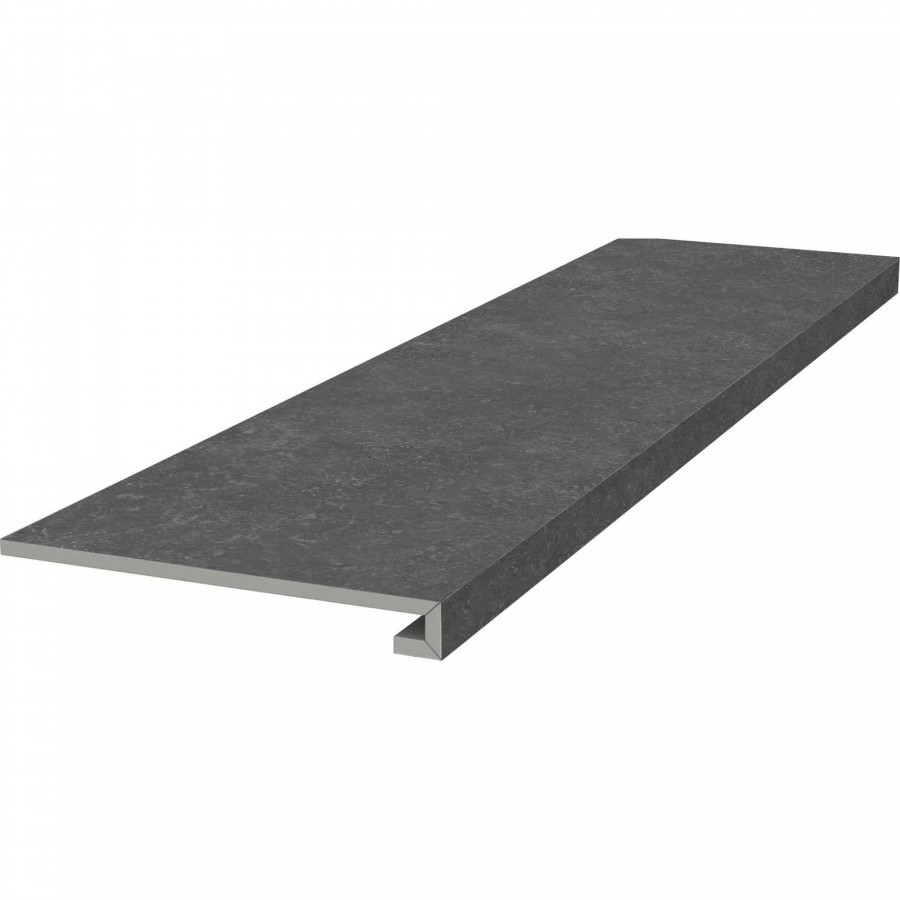 Ступень 120x33 9мм Касабланка KM6012G0141RGCF Фронтальная Клееная Hp Антрацит Матовый Обрезной матовая черный Kerama Marazzi